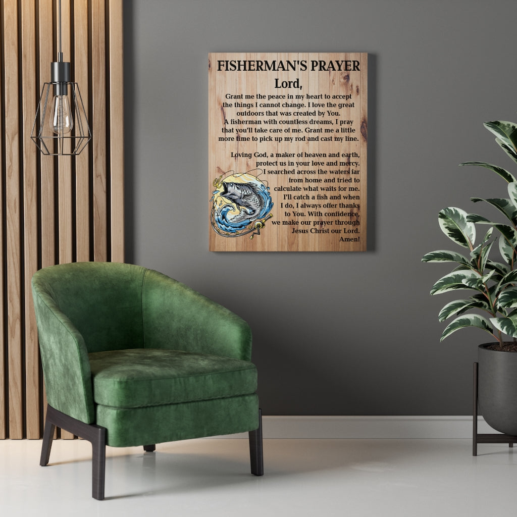 Fishing Wall Decor Fisherman's Prayer Fishing Quote Wall Art Gift For Fisherman Quote Print Ready to Hang Unframed-Express Your Love Gifts