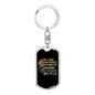 Fitness Regime Bicyle Cycling Keychain Stainless Steel or 18k Gold Dog Tag Keyring-Express Your Love Gifts