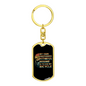 Fitness Regime Bicyle Cycling Keychain Stainless Steel or 18k Gold Dog Tag Keyring-Express Your Love Gifts