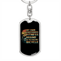 Fitness Regime Bicyle Cycling Keychain Stainless Steel or 18k Gold Dog Tag Keyring-Express Your Love Gifts