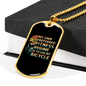 Fitness Regime Bicyle Cycling Necklace Stainless Steel or 18k Gold Dog Tag 24"-Express Your Love Gifts