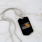 Flag Dog Necklace Stainless Steel or 18k Gold Dog Tag 24" Chain-Express Your Love Gifts