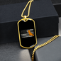 Flag Dog Necklace Stainless Steel or 18k Gold Dog Tag 24" Chain-Express Your Love Gifts