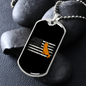 Flag Dog Necklace Stainless Steel or 18k Gold Dog Tag 24" Chain-Express Your Love Gifts