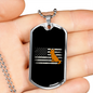 Flag Dog Necklace Stainless Steel or 18k Gold Dog Tag 24" Chain-Express Your Love Gifts
