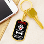 Flat-Coated Retriever Keychain Stainless Steel or 18k Gold Dog Tag Keyring-Express Your Love Gifts