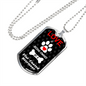 Flat-Coated Retriever Love Is Stainless Steel or 18k Gold Dog Tag 24" Chain-Express Your Love Gifts