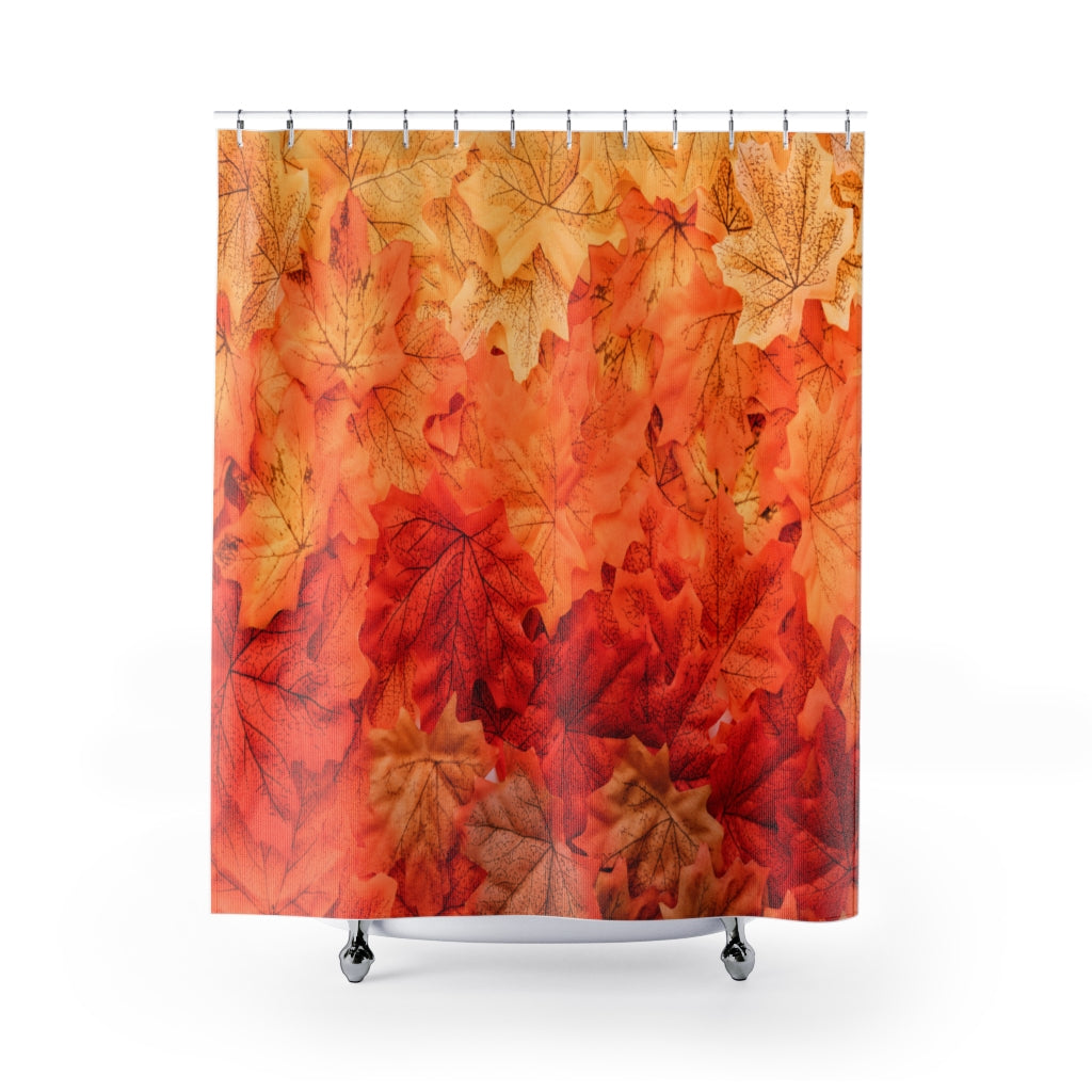 Flat Fall Leaves Stylish Design 71" x 74" Elegant Waterproof Shower Curtain for a Spa-like Bathroom Paradise Exceptional Craftsmanship-Express Your Love Gifts