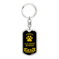 Flatcoated Retriever Keychain Stainless Steel or 18k Gold-Express Your Love Gifts