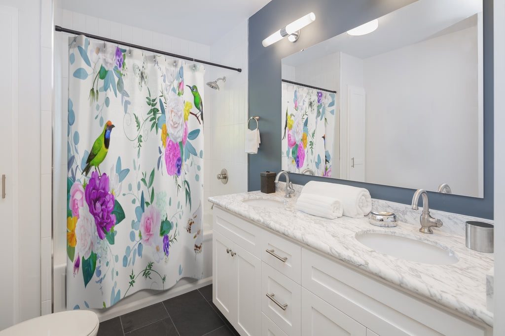 Floral Bunches Roses Stylish Design 71" x 74" Elegant Waterproof Shower Curtain for a Spa-like Bathroom Paradise Exceptional Craftsmanship-Express Your Love Gifts