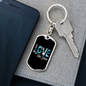 Floral Love Like Jesus Keychain Stainless Steel or 18k Gold Dog Tag Keyring-Express Your Love Gifts