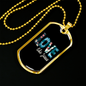 Floral Love Like Jesus Necklace Stainless Steel or 18k Gold Dog Tag 24" Chain-Express Your Love Gifts