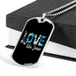 Floral Love Like Jesus Necklace Stainless Steel or 18k Gold Dog Tag 24" Chain-Express Your Love Gifts