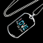 Floral Love Like Jesus Necklace Stainless Steel or 18k Gold Dog Tag 24" Chain-Express Your Love Gifts