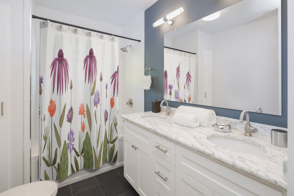 Floral Seamless Light Pattern Stylish Design 71" x 74" Elegant Waterproof Shower Curtain for a Spa-like Bathroom Paradise Exceptional Craftsmanship-Express Your Love Gifts