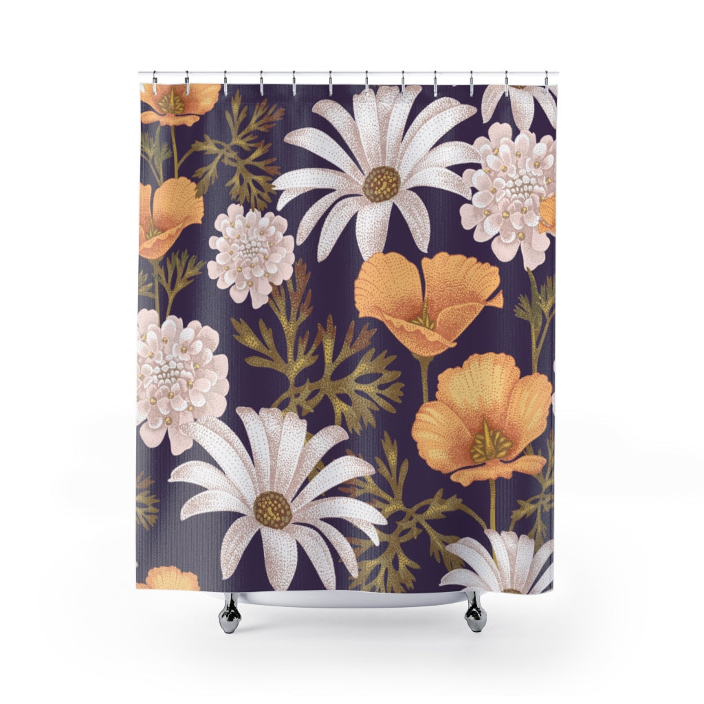 Floral Seamless Pattern Stylish Design 71" x 74" Elegant Waterproof Shower Curtain for a Spa-like Bathroom Paradise Exceptional Craftsmanship-Express Your Love Gifts