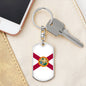 Florida State Flag Keychain Dog Tag Stainless Steel or 18k Gold-Express Your Love Gifts