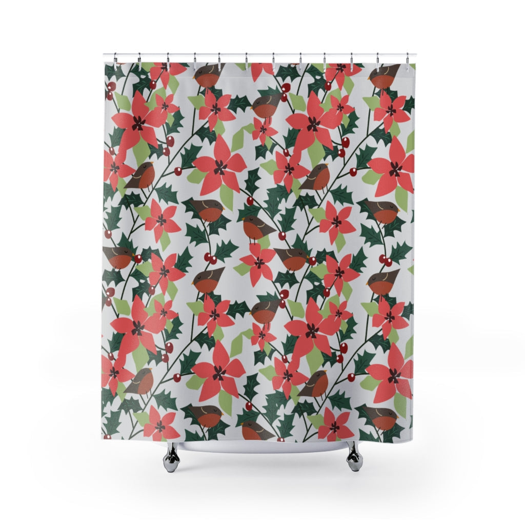 Flower Bird Seamless Stylish Design 71" x 74" Elegant Waterproof Shower Curtain for a Spa-like Bathroom Paradise Exceptional Craftsmanship-Express Your Love Gifts