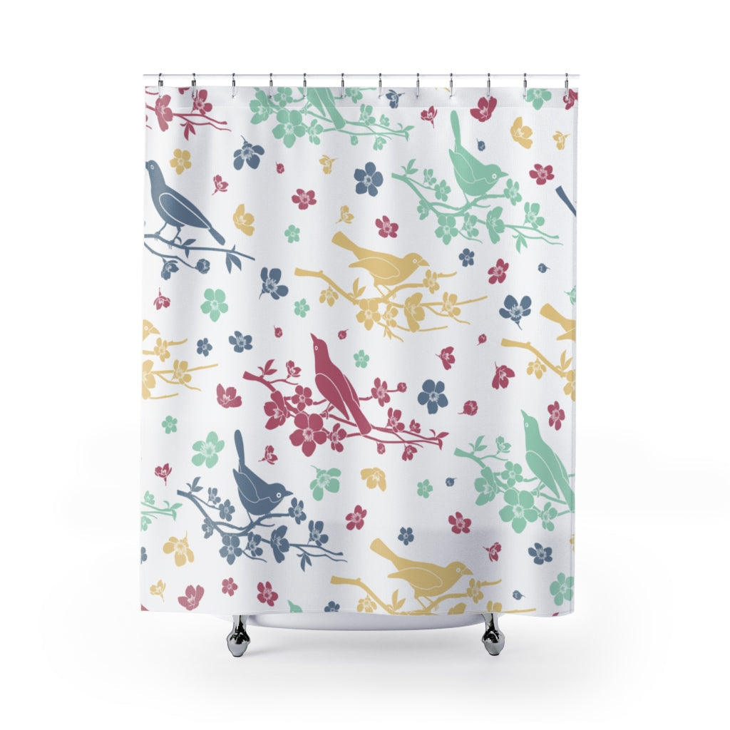 Flower Branch Decoration Stylish Design 71" x 74" Elegant Waterproof Shower Curtain for a Spa-like Bathroom Paradise Exceptional Craftsmanship-Express Your Love Gifts