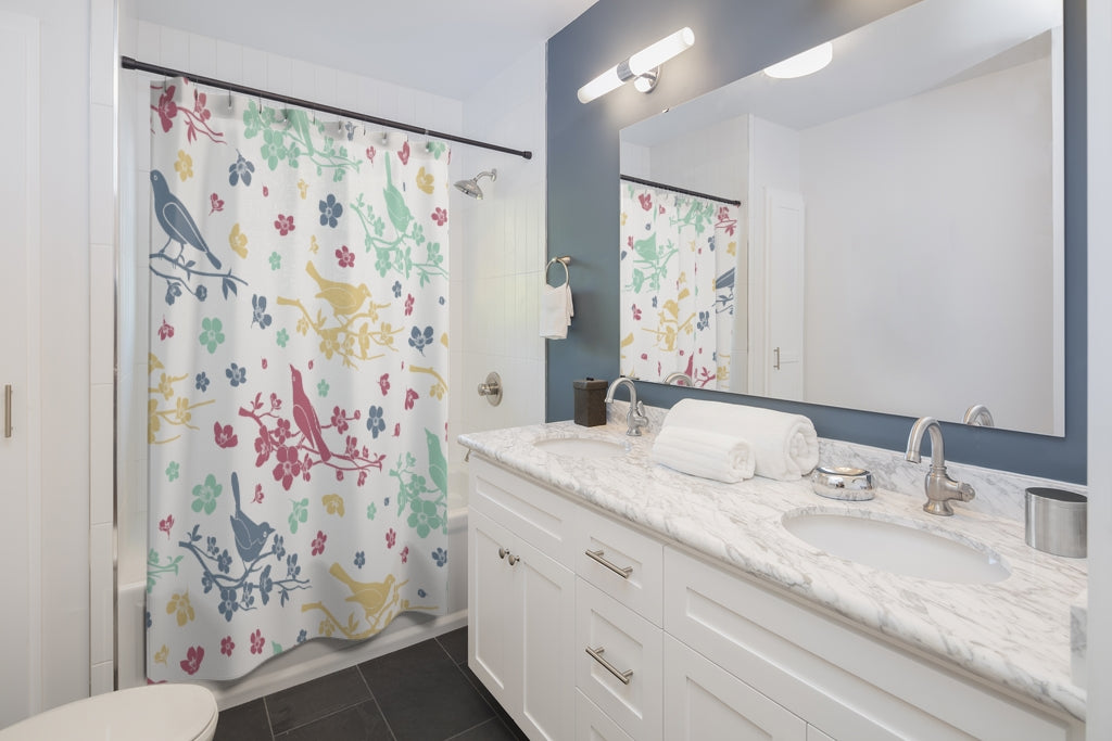Flower Branch Decoration Stylish Design 71" x 74" Elegant Waterproof Shower Curtain for a Spa-like Bathroom Paradise Exceptional Craftsmanship-Express Your Love Gifts