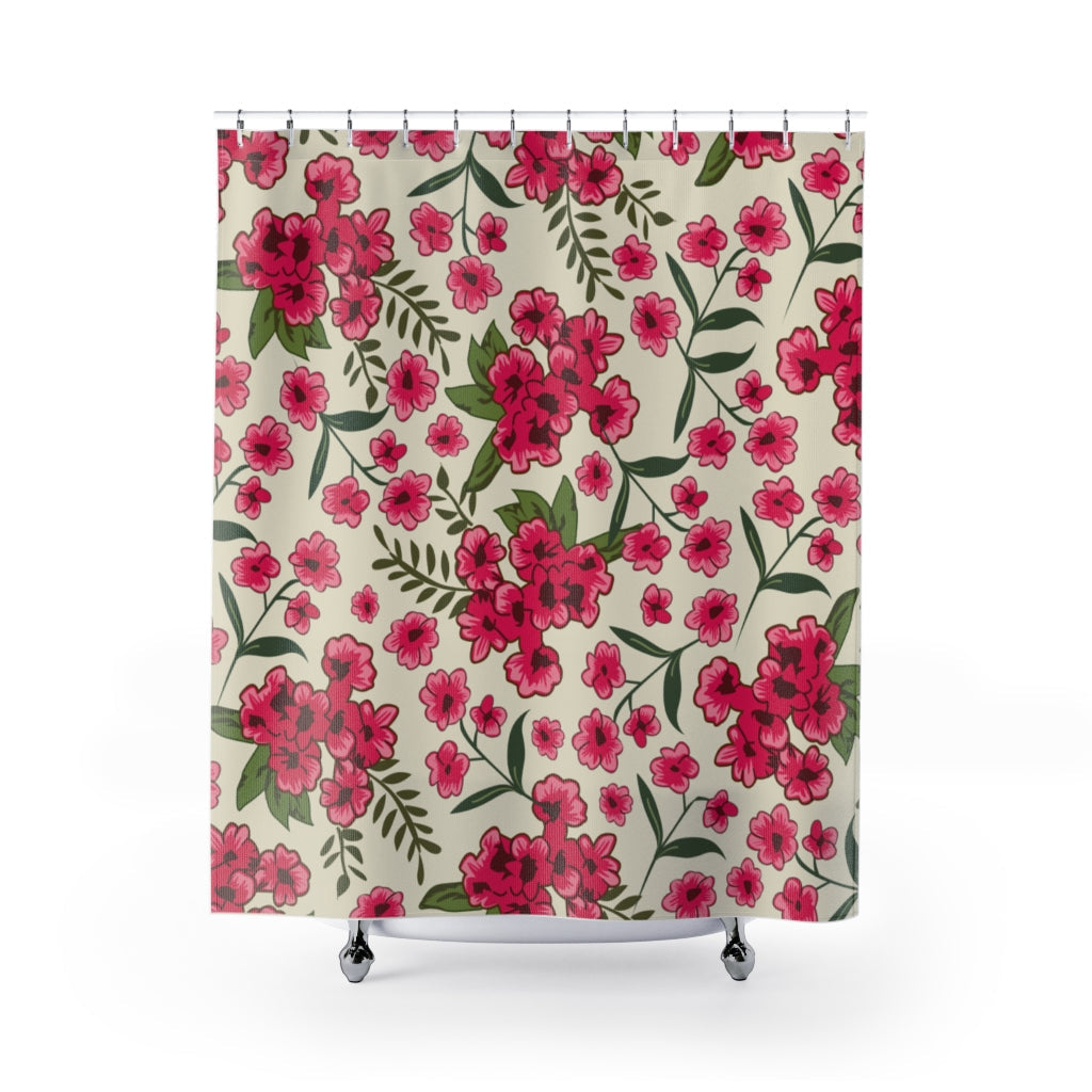 Flower Pink Stylish Design 71" x 74" Elegant Waterproof Shower Curtain for a Spa-like Bathroom Paradise Exceptional Craftsmanship-Express Your Love Gifts
