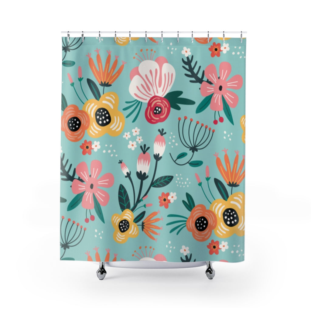 Flowers and Leaves Stylish Design 71" x 74" Elegant Waterproof Shower Curtain for a Spa-like Bathroom Paradise Exceptional Craftsmanship-Express Your Love Gifts
