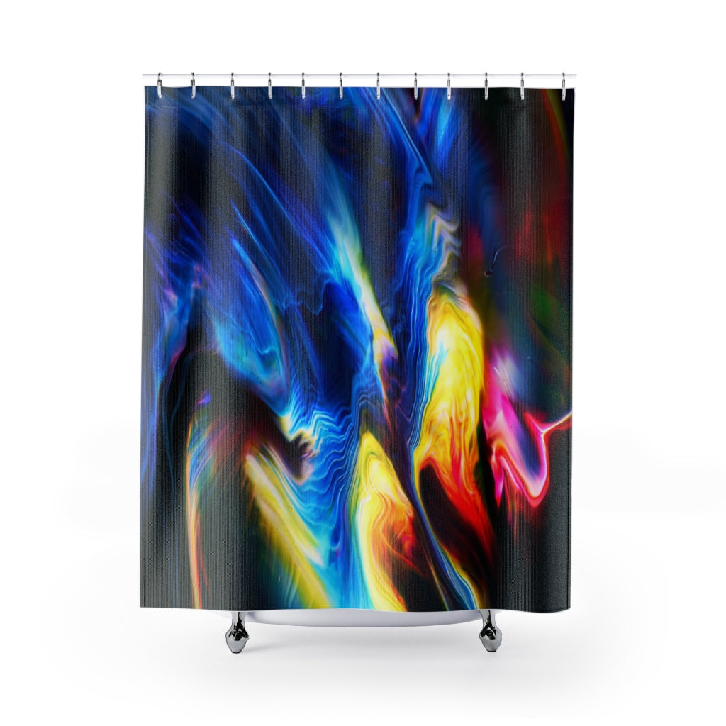 Fluide Liquide Art Stylish Design 71" x 74" Elegant Waterproof Shower Curtain for a Spa-like Bathroom Paradise Exceptional Craftsmanship-Express Your Love Gifts