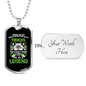 Flying With Trucks Trucker Dog Tag Stainless Steel or 18k Gold 24" Chain-Express Your Love Gifts