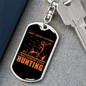 Focused On Hunter'S Keychain Gift Stainless Steel or 18k Gold Dog Tag Keyring-Express Your Love Gifts