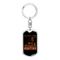Focused On Hunter'S Keychain Gift Stainless Steel or 18k Gold Dog Tag Keyring-Express Your Love Gifts