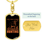 Focused On Hunter'S Keychain Gift Stainless Steel or 18k Gold Dog Tag Keyring-Express Your Love Gifts