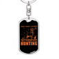 Focused On Hunter'S Keychain Gift Stainless Steel or 18k Gold Dog Tag Keyring-Express Your Love Gifts