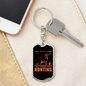 Focused On Hunter'S Keychain Gift Stainless Steel or 18k Gold Dog Tag Keyring-Express Your Love Gifts