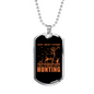 Focused On Hunting Necklace Stainless Steel or 18k Gold Dog Tag 24" Chain-Express Your Love Gifts