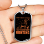Focused On Hunting Necklace Stainless Steel or 18k Gold Dog Tag 24" Chain-Express Your Love Gifts