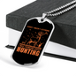 Focused On Hunting Necklace Stainless Steel or 18k Gold Dog Tag 24" Chain-Express Your Love Gifts