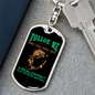 Folloe Me Fishing Keychain Stainless Steel or 18k Gold Dog Tag Keyring-Express Your Love Gifts