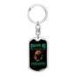 Folloe Me Fishing Keychain Stainless Steel or 18k Gold Dog Tag Keyring-Express Your Love Gifts