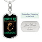 Folloe Me Fishing Keychain Stainless Steel or 18k Gold Dog Tag Keyring-Express Your Love Gifts