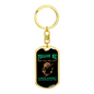 Folloe Me Fishing Keychain Stainless Steel or 18k Gold Dog Tag Keyring-Express Your Love Gifts