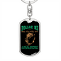 Folloe Me Fishing Keychain Stainless Steel or 18k Gold Dog Tag Keyring-Express Your Love Gifts