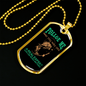 Folloe Me Fishing Necklace Stainless Steel or 18k Gold Dog Tag 24" Chain-Express Your Love Gifts