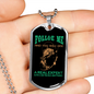 Folloe Me Fishing Necklace Stainless Steel or 18k Gold Dog Tag 24" Chain-Express Your Love Gifts