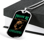 Folloe Me Fishing Necklace Stainless Steel or 18k Gold Dog Tag 24" Chain-Express Your Love Gifts