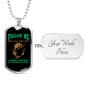 Folloe Me Fishing Necklace Stainless Steel or 18k Gold Dog Tag 24" Chain-Express Your Love Gifts