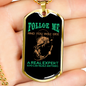 Folloe Me Fishing Necklace Stainless Steel or 18k Gold Dog Tag 24" Chain-Express Your Love Gifts