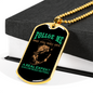 Folloe Me Fishing Necklace Stainless Steel or 18k Gold Dog Tag 24" Chain-Express Your Love Gifts