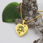 Follow Your Dreams Necklace Stainless Steel or 18k Gold Heart 18-22"-Express Your Love Gifts