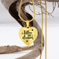 Follow Your Dreams Necklace Stainless Steel or 18k Gold Heart 18-22"-Express Your Love Gifts