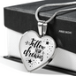 Follow Your Dreams Necklace Stainless Steel or 18k Gold Heart 18-22"-Express Your Love Gifts